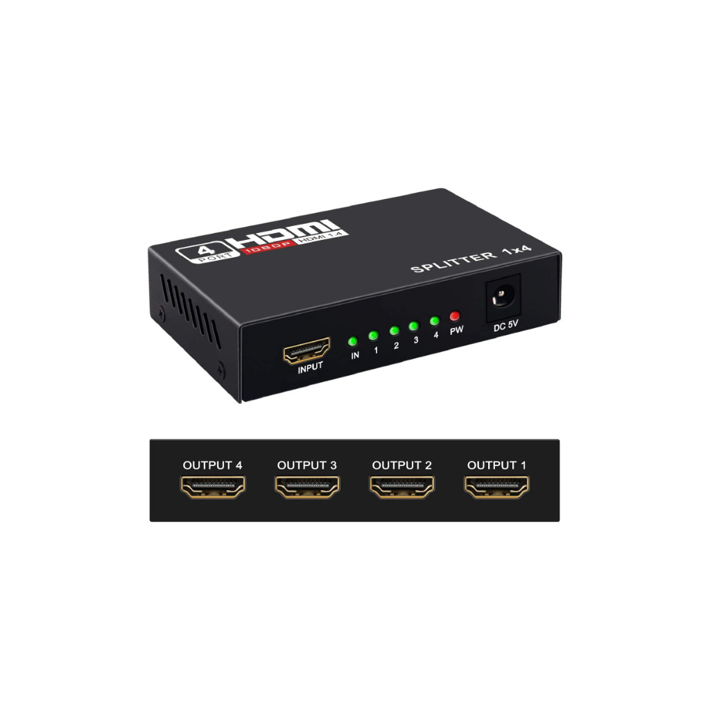 RÉPARTITEUR HDMI 1X4 4K -ULTRA HD RS-SHD1X4