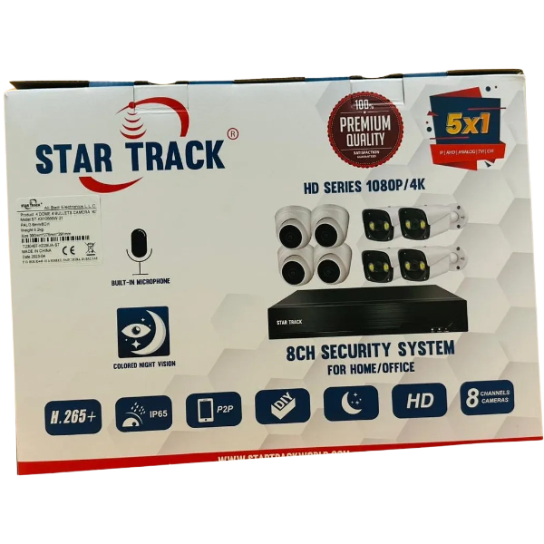 STAR TRACK KIT CAMERA SURVEILLANCE 8CH KIT4 STKX10844W-21