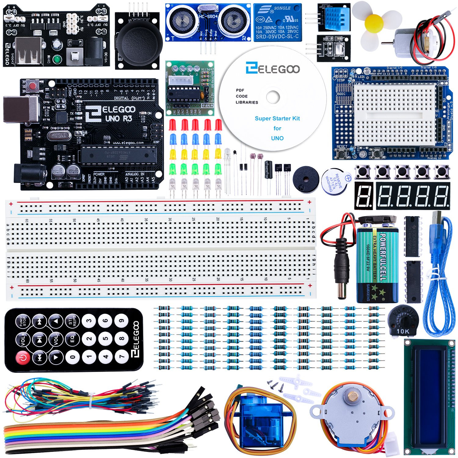 Elegoo EL-KIT-003 Kit Super Starter Project UNO avec didacticiel pour Arduino
