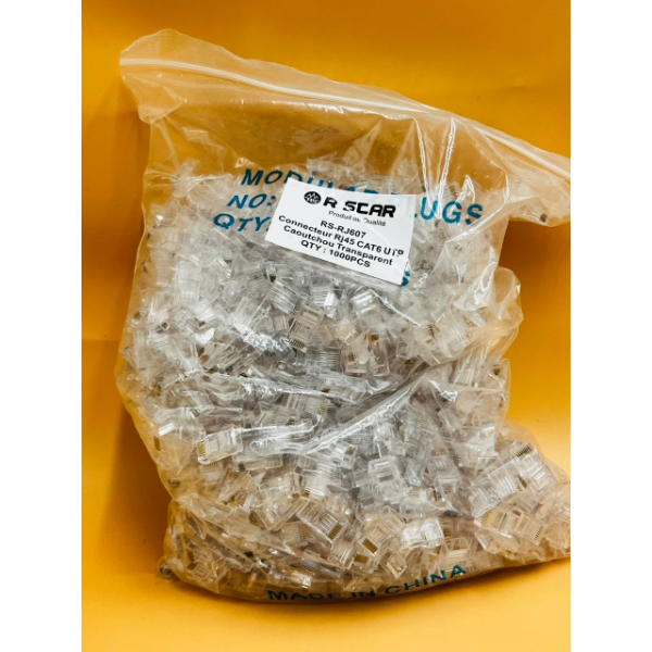 RSCAR CONNECTEUR RS-RJ607 CAOUTCHOUC SACHET DE 1000pcs