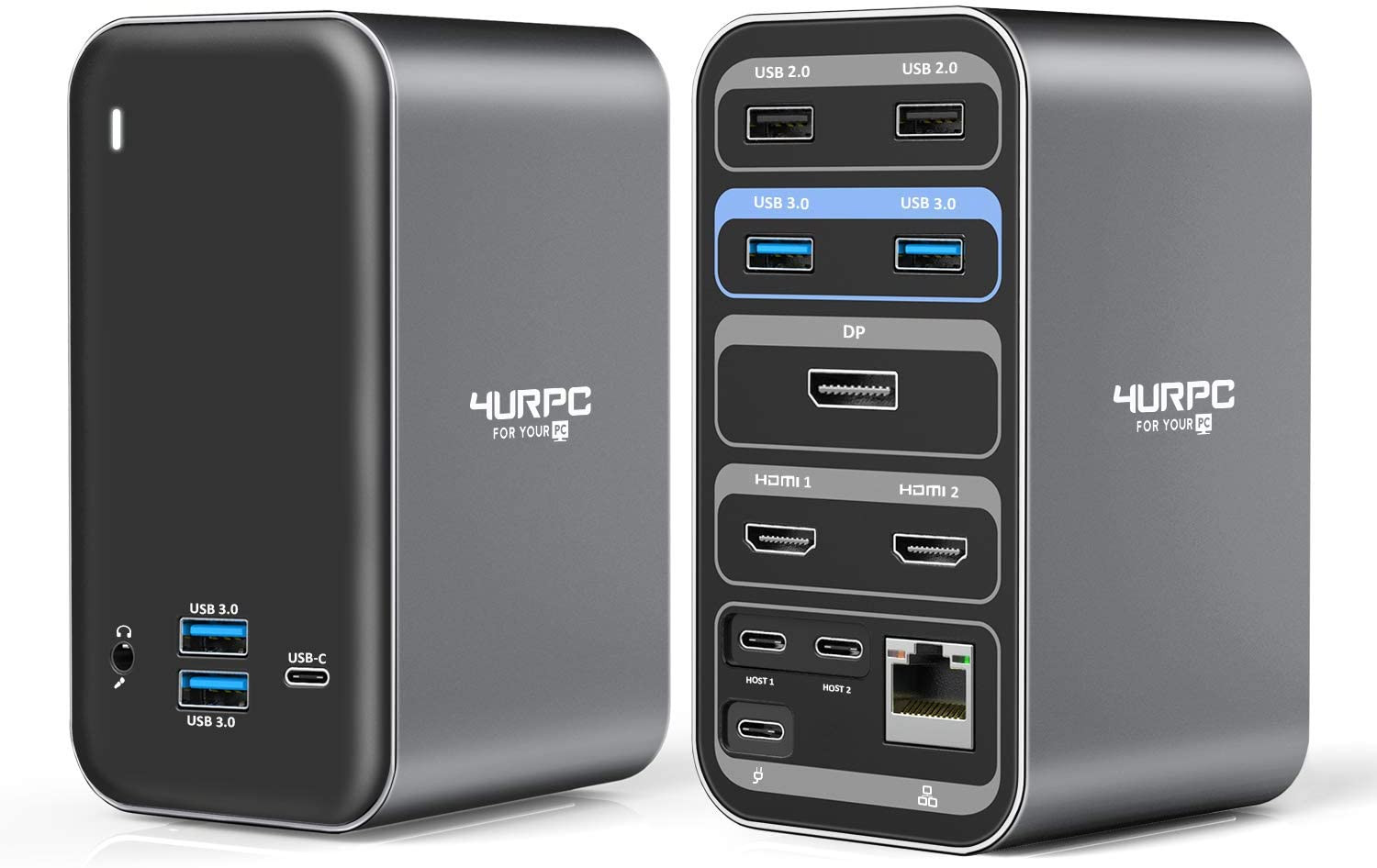 Station d’accueil USB C à double moniteur pour MacBook Pro Air, Triple affichage 4K