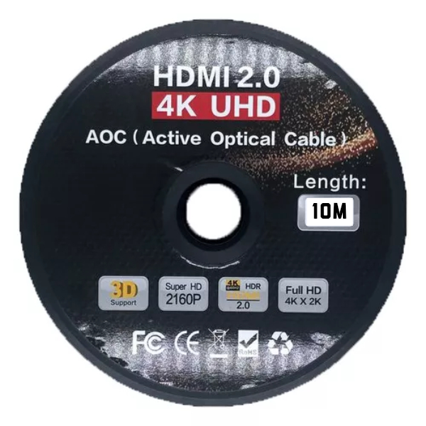 CABLE HDMI FIBRE 2.0/2.1 AOC (ACTIVE OPTICAL CABLE) 10M / RS-HDFIB10M